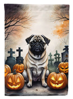 Witchwood™ Halloween Pug Dog House Flag 28x40IN Double-Sided Polyester Decorative Sleeve Pole Flag for Outdoor Home Garden Patio