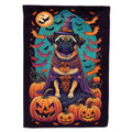 Witchwood™ Halloween Pug Dog House Flag 28x40IN Double-Sided Polyester Decorative Sleeve Pole Flag for Outdoor Home Garden