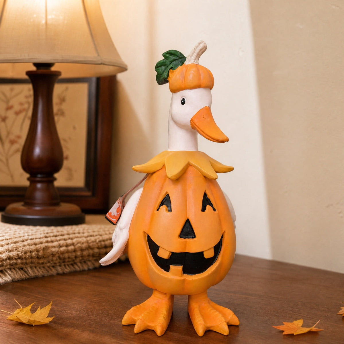Witchwood™ Clearance! Witch Goose Figurine with Hat and Cape, Halloween Porch Goose Statue 11.8", Resin Lawn Goose Decor