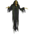 Witchwood™ Hanging Witch 72" Animated Halloween Decoration