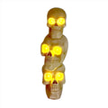 Witchwood™ 37" Skull Stack Statue with LED Eyes, Halloween Decor, HHMG036-1SKL-NAT