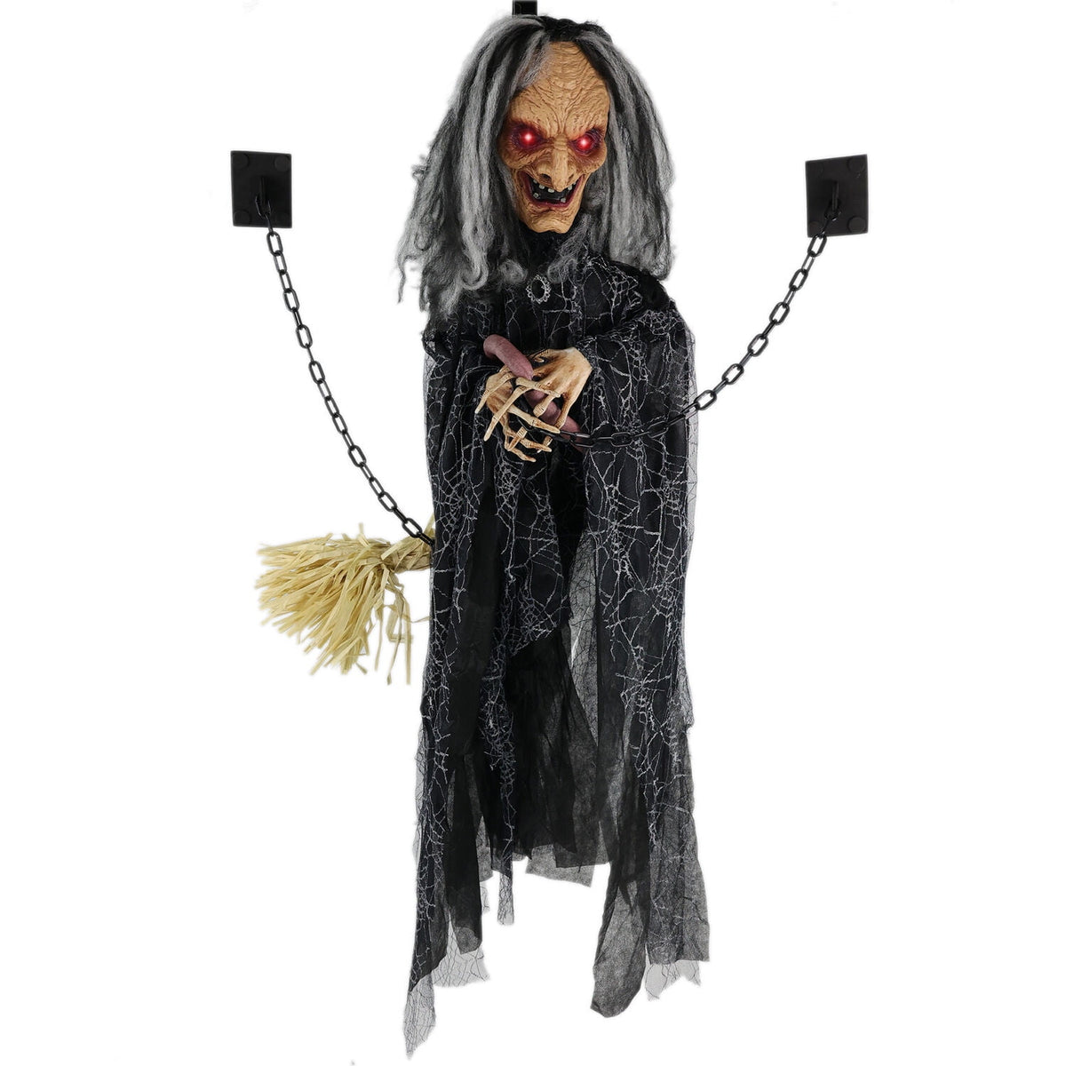 Witchwood™ 5.75 ft Animatronic Witch Indoor/Covered Outdoor , HHWITCH-20FLSA