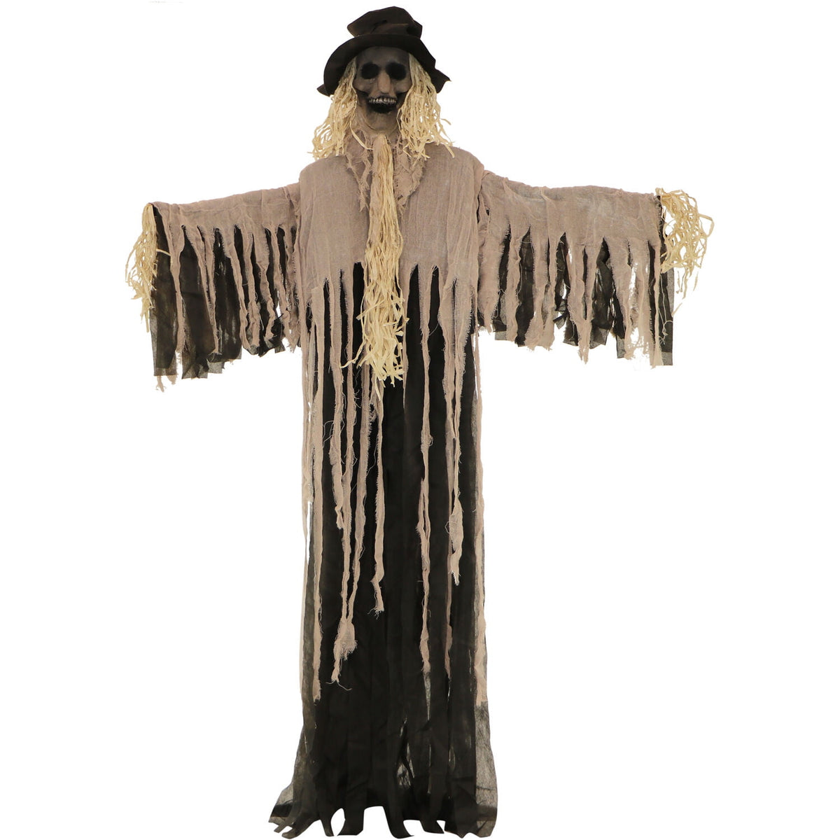 Witchwood™ 6 ft Standing Halloween Scarecrow Yard Decoration with LED Green Eyes, HHSCR-5FLS