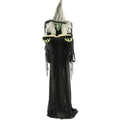 Witchwood™ 5.5 ft Poseable Witch with Spell Book, Lights and Sound, Indoor/Covered Outdoor Halloween Decoration, HHWITCH-9FLS
