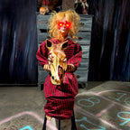 Witchwood™ 3.2 ft Voice & Sound-Sensor Rocking Horse Girl Halloween Animatronic, HHRCKHRSGRL-1FLSA