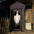 Witchwood™ 6.7 ft. Motion-Triggered Mausoleum Halloween Animatronic by Tekky, HHMAUSOLEUM-1FLSA