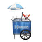 Witchwood™ I Scream Clown Cart Halloween Animatronic with Lights & Lunge, 6-ft