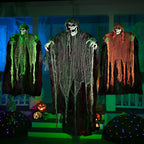Witchwood™ 3 Pack Halloween Hanging Ghosts,Scary Skeleton Ghosts Grim Reapers Decorations for Halloween Indoor Outdoor Yard Home Decorations
