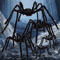 Witchwood™ 5 Pack Giant Spider Halloween Decorations,Scary Spider Halloween Decorations Outdoor Party Decorations Props Halloween Yard Decorations,Black