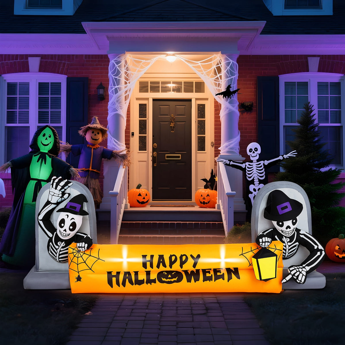 Witchwood™ 10' Halloween Inflatables Outdoor Halloween Tomb Decoration Banner Blow up Decor