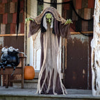 Witchwood™ 43 1/4" x 4 Ft. 9" Light-Up Hunchback Witch Standing Halloween Decoration