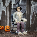 Witchwood™ 29 1/4" x 47 1/4" Animated Scarecrow on Rocking Chair Halloween Decoration