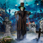 Witchwood™ 5 Ft. 6" Light-Up Black Skeleton Standing Halloween Decoration