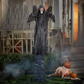 Witchwood™ 6 Ft. 2 3/4" Skeletal Reaper with Wings Animated Prop Standing Halloween Decoration
