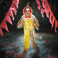 Witchwood™ 6 Ft. 2 3/4" Animated Standing Light-Up Multicolor Clown Halloween Decoration