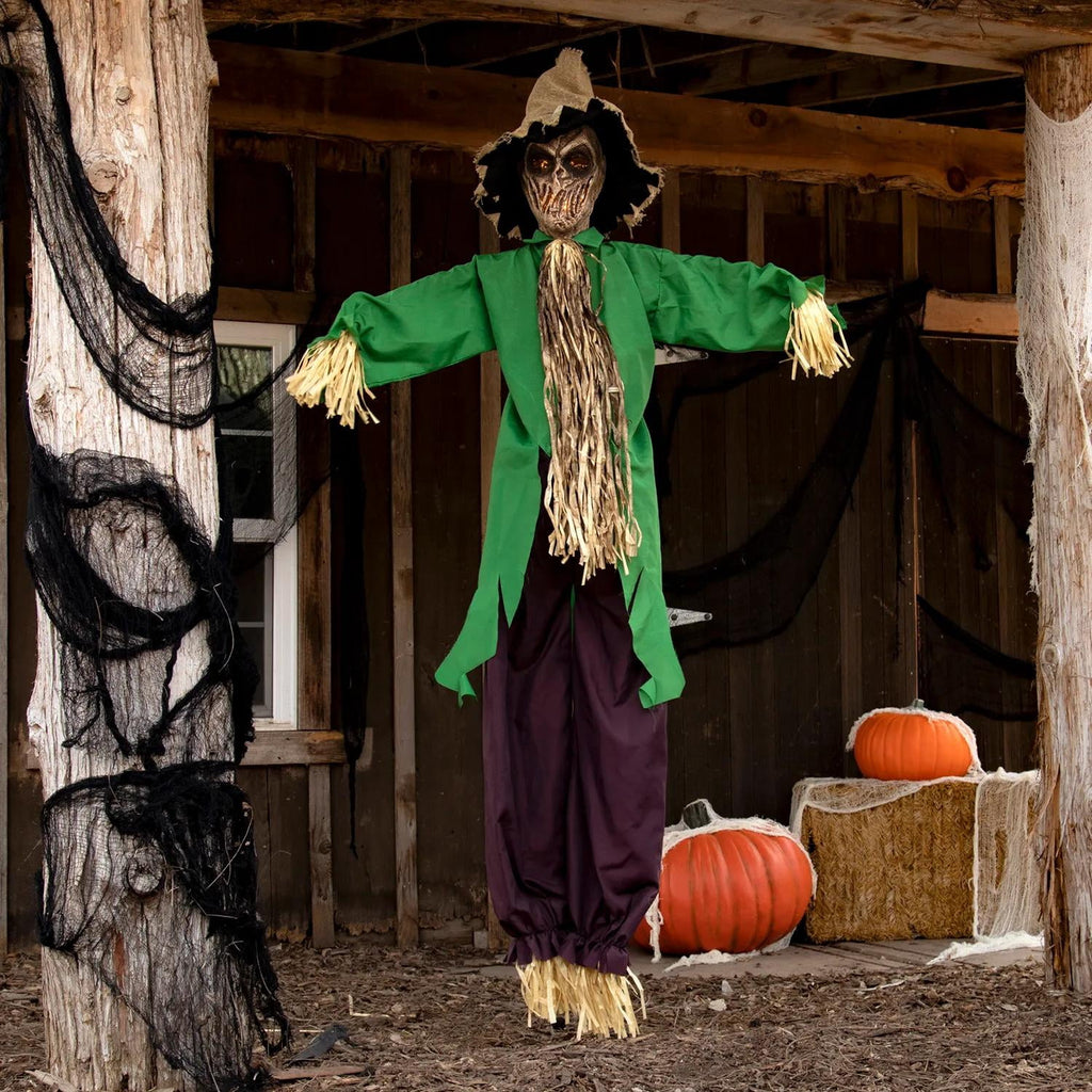Witchwood™ 6 Ft. Light-Up Hanging Animated Scarecrow Halloween Decoration