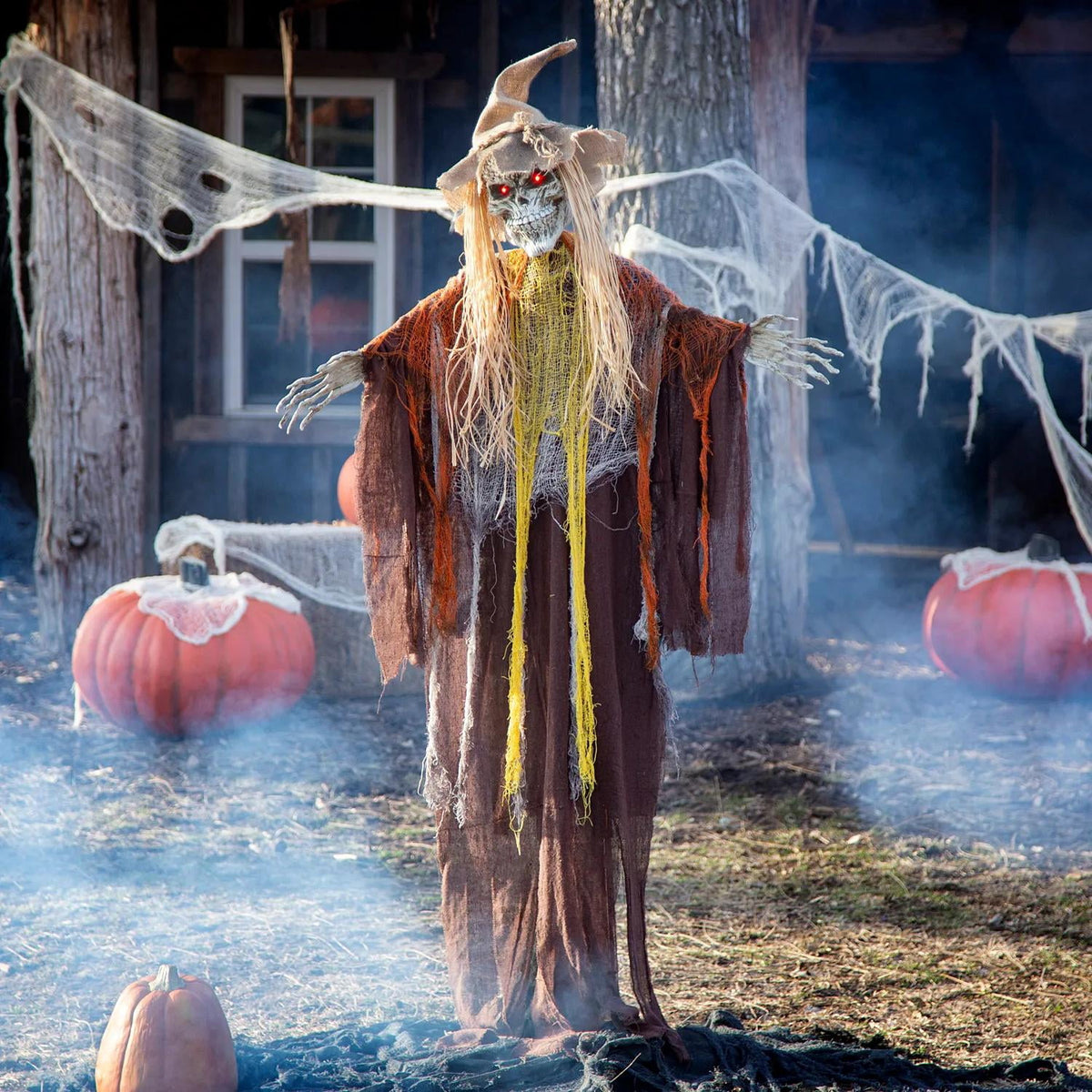 Witchwood™ 6 Ft. Standing Animated Skeletal Reaper Halloween Decoration