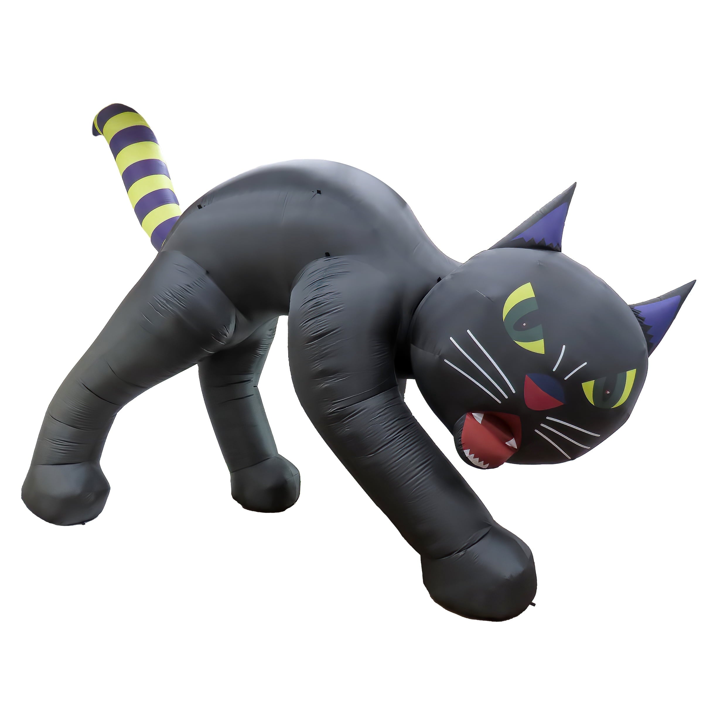 Witchwood™ 20 ft. Inflatable Halloween Black Cat, 4 Red LED Lights