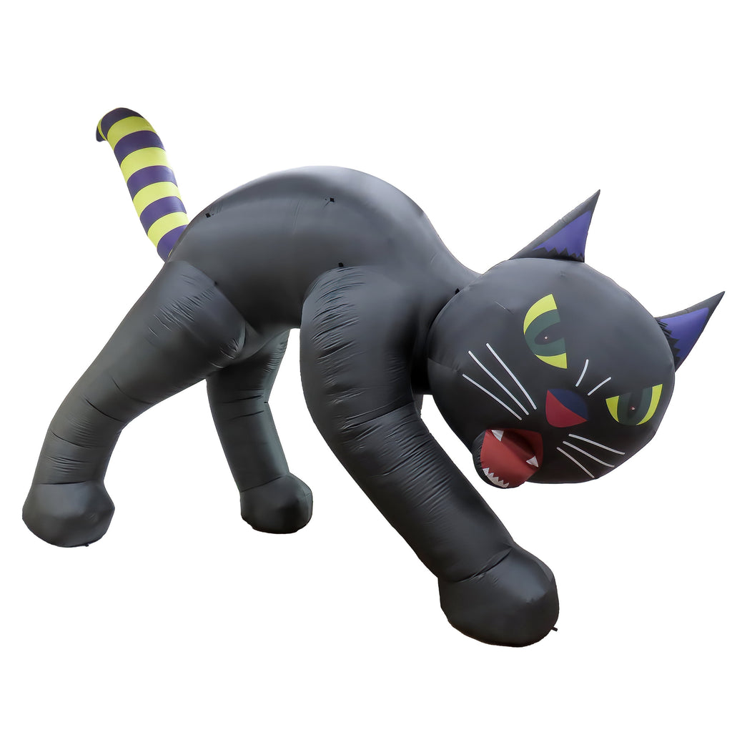 Witchwood™ 20 ft. Inflatable Halloween Black Cat, 4 Red LED Lights