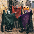 Witchwood™ Nifti Nest Halloween Skeleton, 3 Pcs Ghost Decorations, Halloween Props, Halloween Yard Decorations, Black,Green,Red