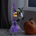 Witchwood™ Animated Flying Witch with Broom Halloween Decoration - 25"