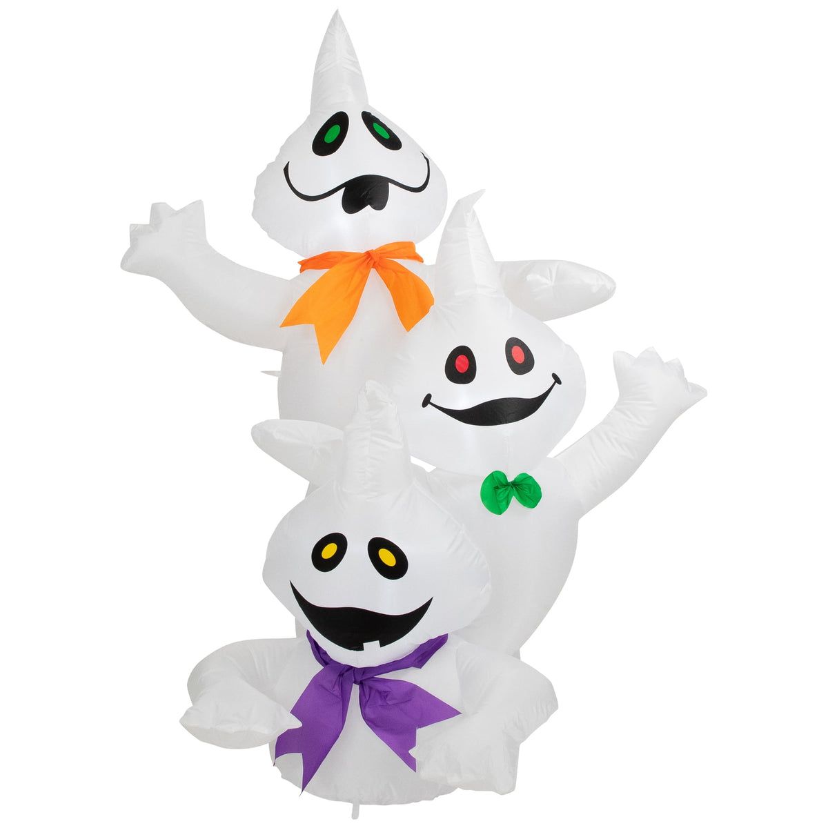 Witchwood™ LED Lighted Ghost Trio Inflatable Outdoor Halloween Decoration - 3.5'- Warm White Lights