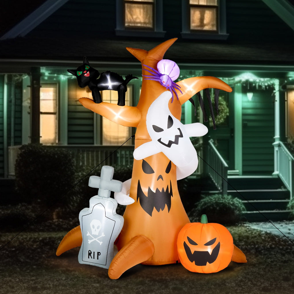 Witchwood™ OverPatio 7.8' Halloween Inflatables Outdoor Halloween Decoration with 9pcs LED Lights