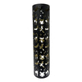 Witchwood™ Pillar Lantern Black Halloween Décor with LED Cat/Ghost Cutouts, 2.7-Ft
