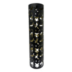 Witchwood™ Pillar Lantern Black Halloween Décor with LED Cat/Ghost Cutouts, 2.7-Ft