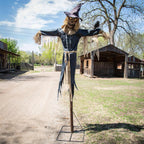 Witchwood™ Staked Scarecrow Prop 8ft Animated Halloween Yard Decor Haunted House Display
