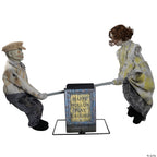 Witchwood™ Animated See-Saw Dolls Halloween Decoration - 36 in x 48 in
