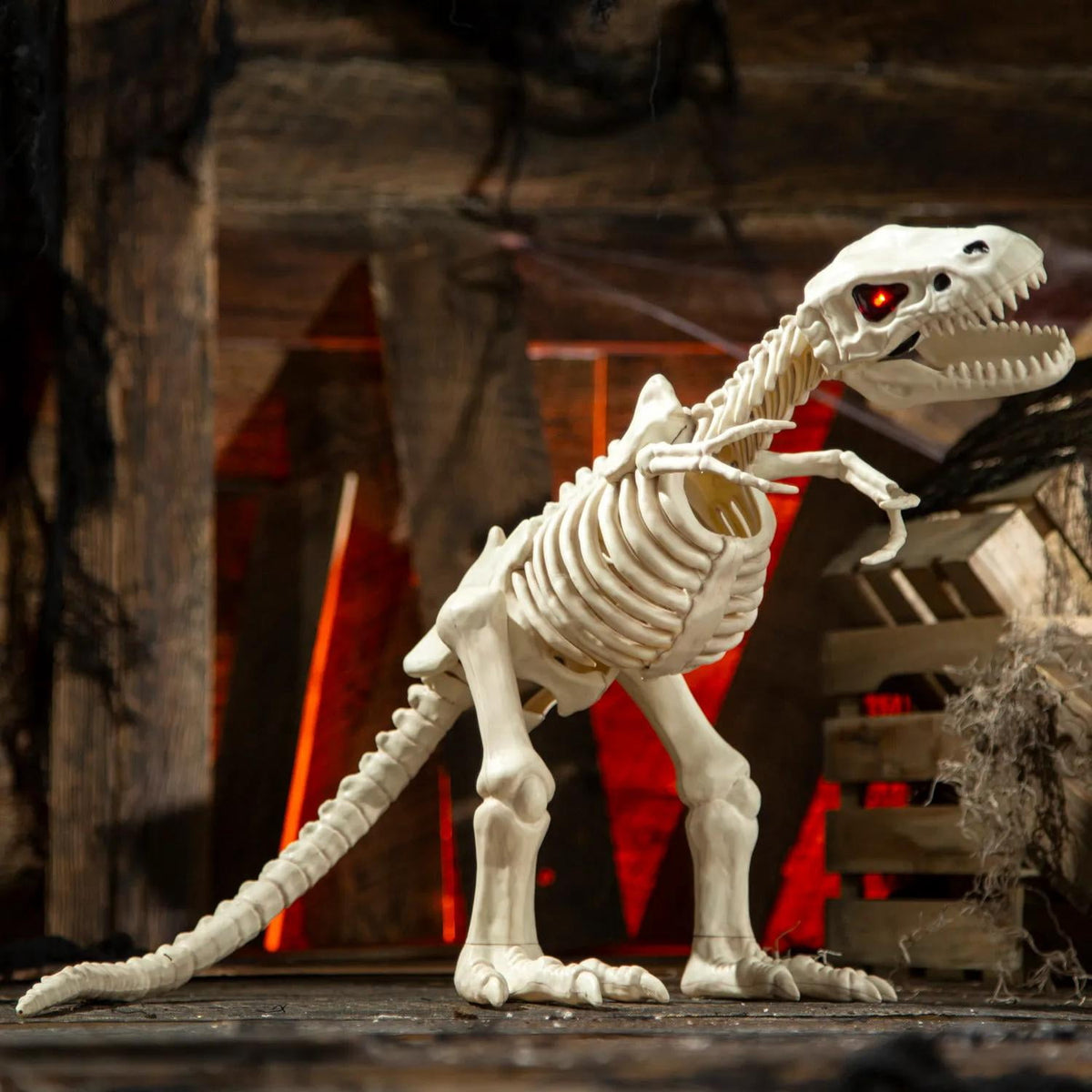 Witchwood™ 15 1/2" Animated Light-Up Tyrannosaurus Rex Skeleton Halloween Decoration - One Size