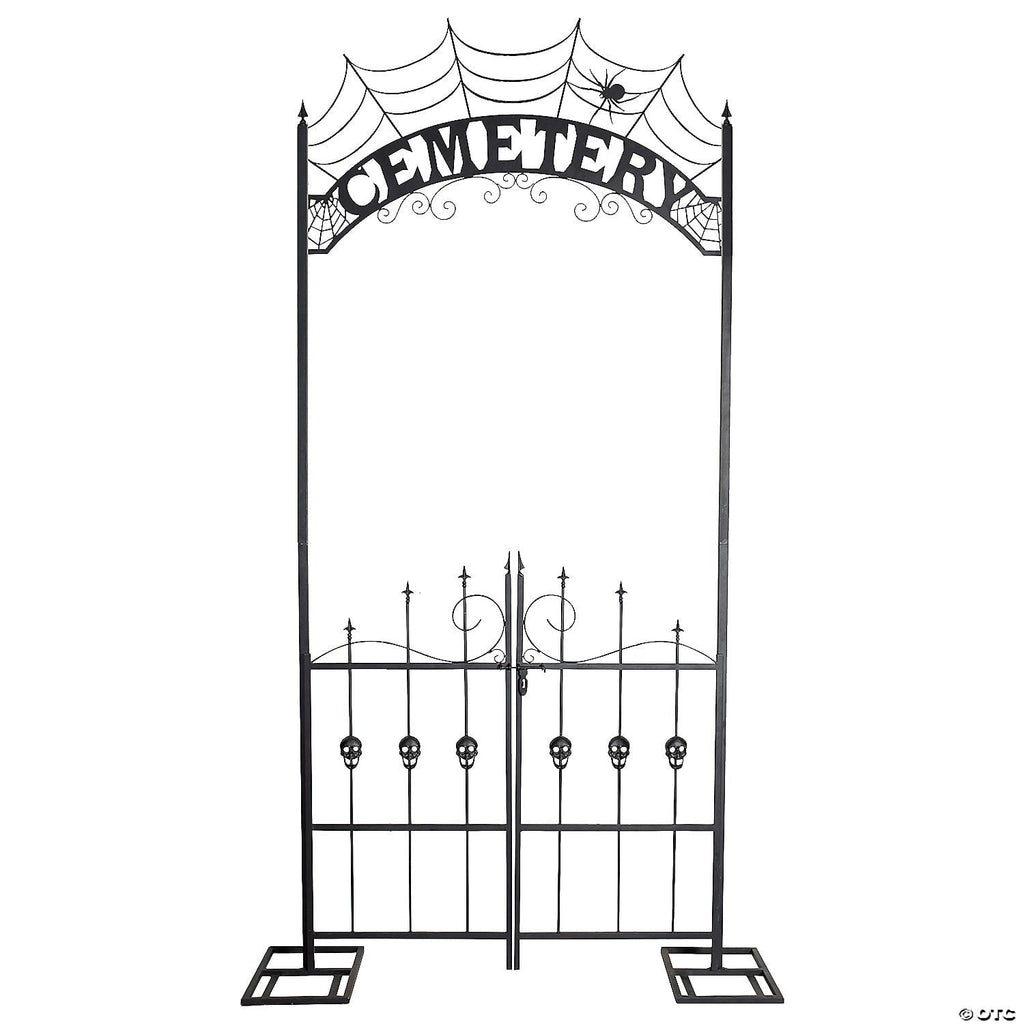 Witchwood™ Halloween Cemetery Archway Gate 8.5 Ft Haunted House Graveyard Entrance Prop