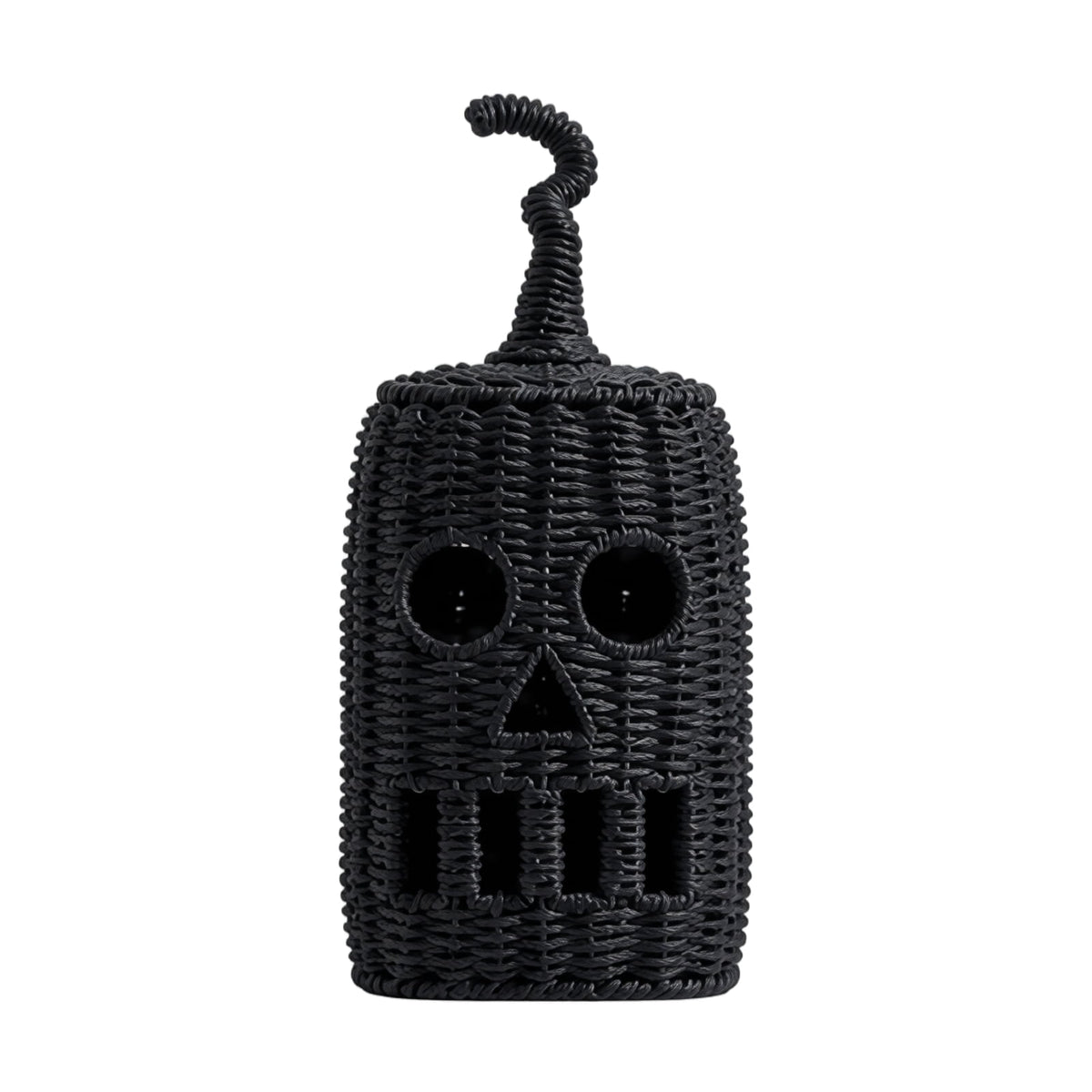 Witchwood™ THOPBPRK 2026 Black Halloween Woven Pumpkin Jack-O'-Lantern, Pumpkin, USE LED Candle, Rattan Fall for Home, 1Pack 11.8 Inch A