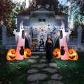 Witchwood™ 12 ' Halloween Ghost & Pumpkin Outdoor Halloween Inflatables for Patio Garden Decor,1 Pcs