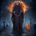 Witchwood™ 6' Halloween Decorations Animatronics Grim Reaper, Sound-Actived Party Deco for Garden Yard Lawn