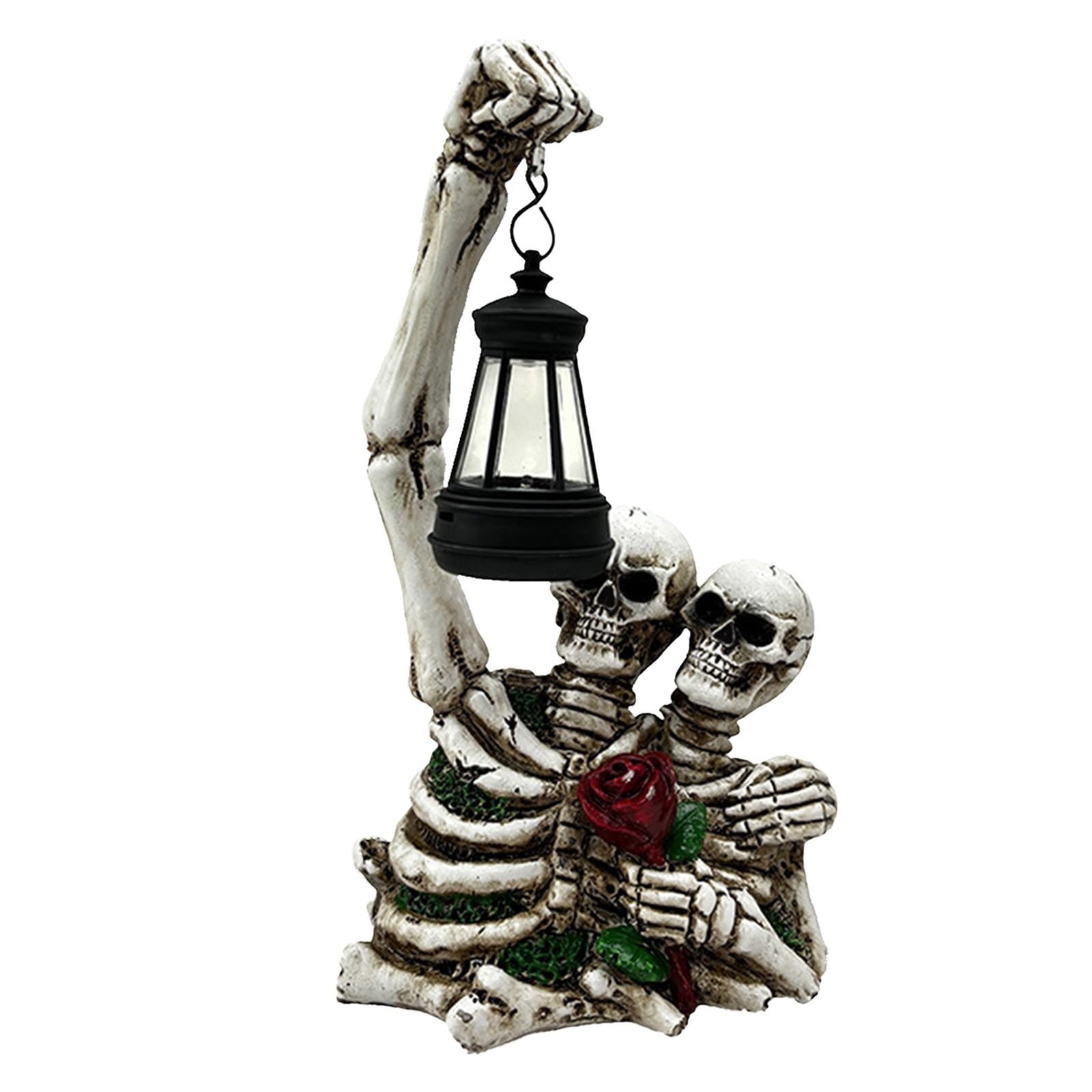 Witchwood™ Uanit Halloween Couple Skull Lamp Halloween Decoration Outdoor Solar Garden Courtyard Festival Decoration