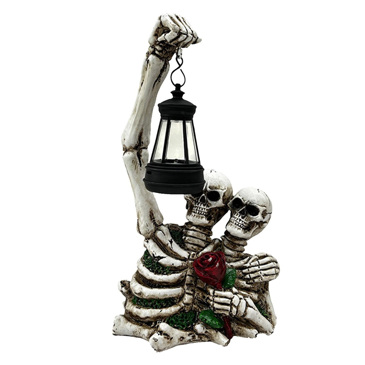 Witchwood™ Uanit Halloween Couple Skull Lamp Halloween Decoration Outdoor Solar Garden Courtyard Festival Decoration