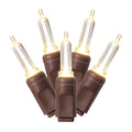 Witchwood™ Vickerman 50 Warm White Italian LED Single Mold light on Brown Wire, 25' Christmas Light Strand