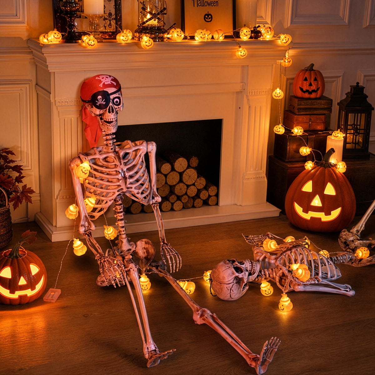 Witchwood™ Yescom Pirate Life Size Skeleton Poseable Full Size 5.6 Ft Haunted House 2026