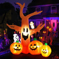 Witchwood™ 8FT Halloween Inflatables Dead Tree,Outdoor Halloween Decorations with Built-in LED Lights,Halloween Blow Up Yard Decorations with Pumpkin,Ghost,and Owl