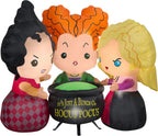 Witchwood™ ZHIYU 4.5 ft Tall Airblown Inflatable Hocus Pocus Sanderson Sisters Scene Disney Halloween Decor