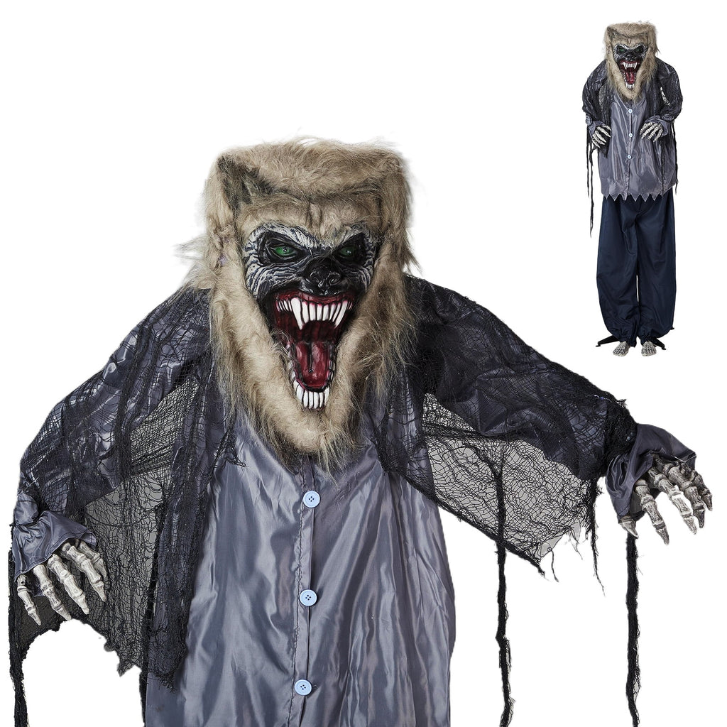 Witchwood™ 7FT Halloween Animatronic Werewolf w/ Werewolf Barking Sound The Sound Activated Halloween Prop