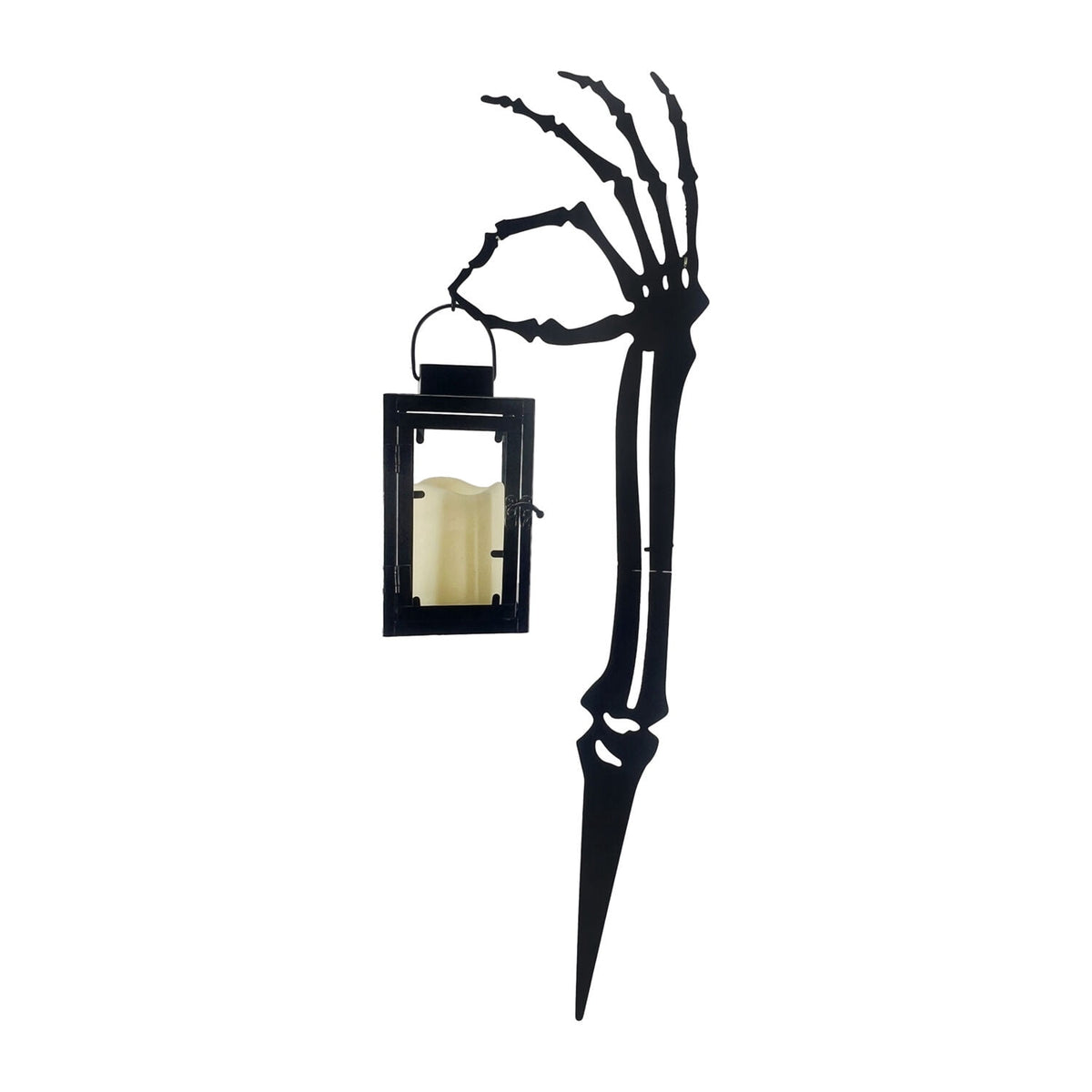 Witchwood™ Zombie Hand Black Halloween Décor with Lantern, LED & Stake, 2.3-Ft