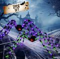 Witchwood™ Halloween Decorations Outdoor, 5Ft Giant Spider Light Up Spider, 2 Pack Scary Large Halloween Spider Decor for Home Party Favor Yard Decor