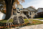 Witchwood™ 48" Halloween Giant Groundbreaker Skeleton with LED Light Moving Eyes, Creepy Sound Effect for Yard Porch Halloween Decoration