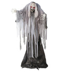 Witchwood™ 5 Ft. 5" Animated Standing Wrinkled Reaper with Hair Halloween Decoration