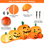 Witchwood™ Gymax 7.5ft Inflatable Halloween Pumpkins Set 7 Pumpkins Patch w/ Energy-saving LED & Adapter