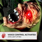 Witchwood™ 4.4 ft Voice-Sensor Impaled Zombie Halloween Animatronic, HHIMPZOMB-1FLSA