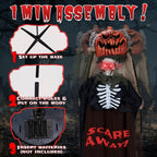 Witchwood™ 6ft Ghost with The Pumpkin Head Halloween Animated Animatronic Decoration w/ Pre-Recorded Screaming